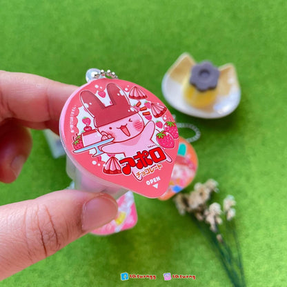 Meiji Apollo – Squishy Pudding-shaped Keychain