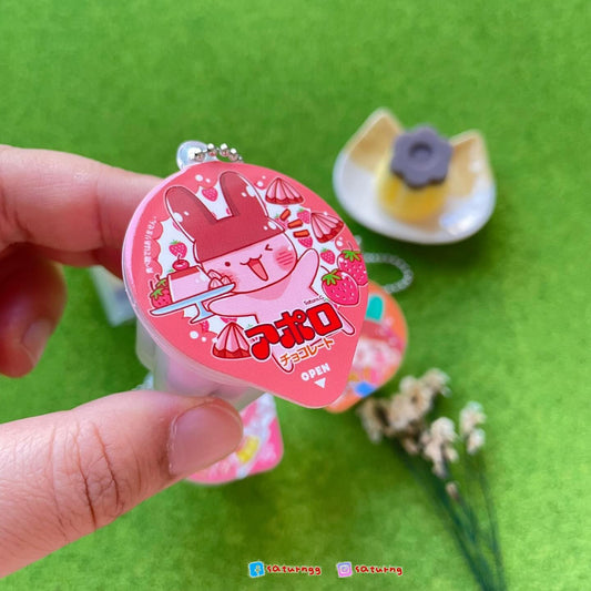 Meiji Apollo – Squishy Pudding-shaped Keychain