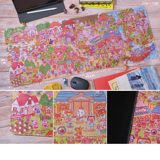 Animal Crossing happy landing Big Gaming Mousepad