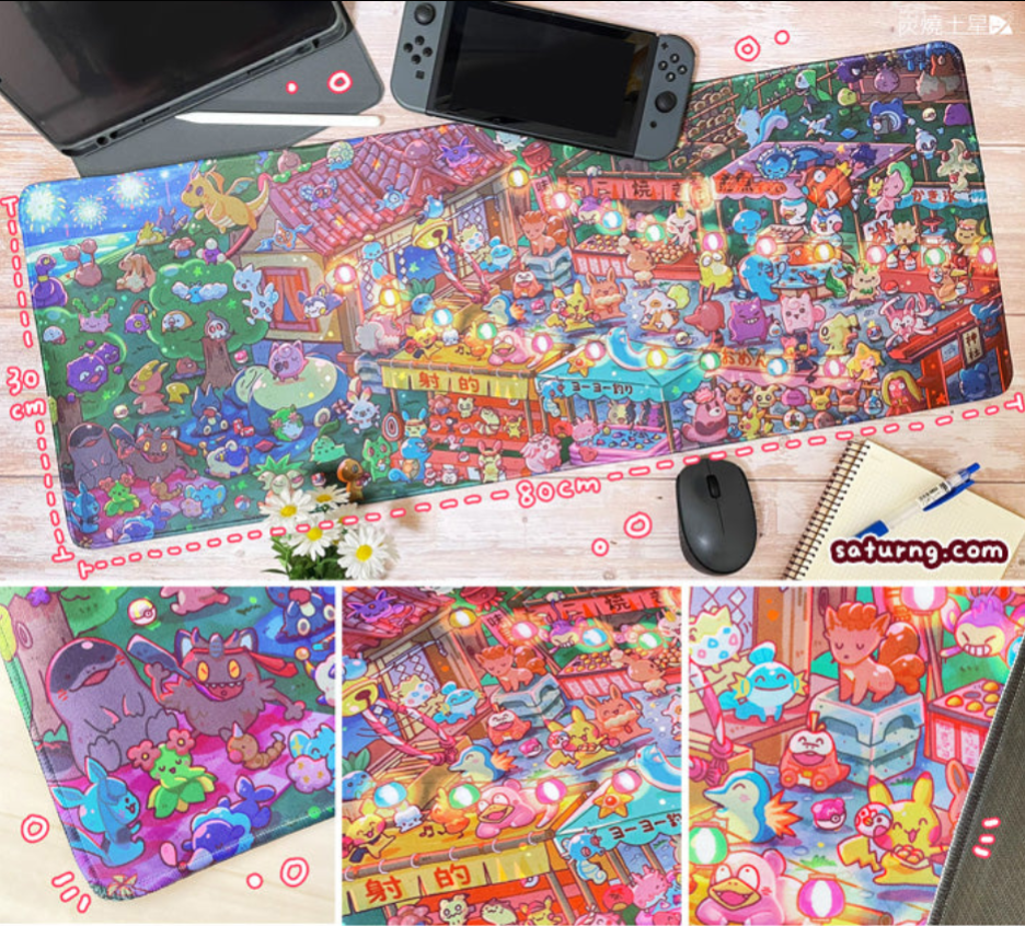 Pokemon Japanese Festival Gaming Mousepad (For David)