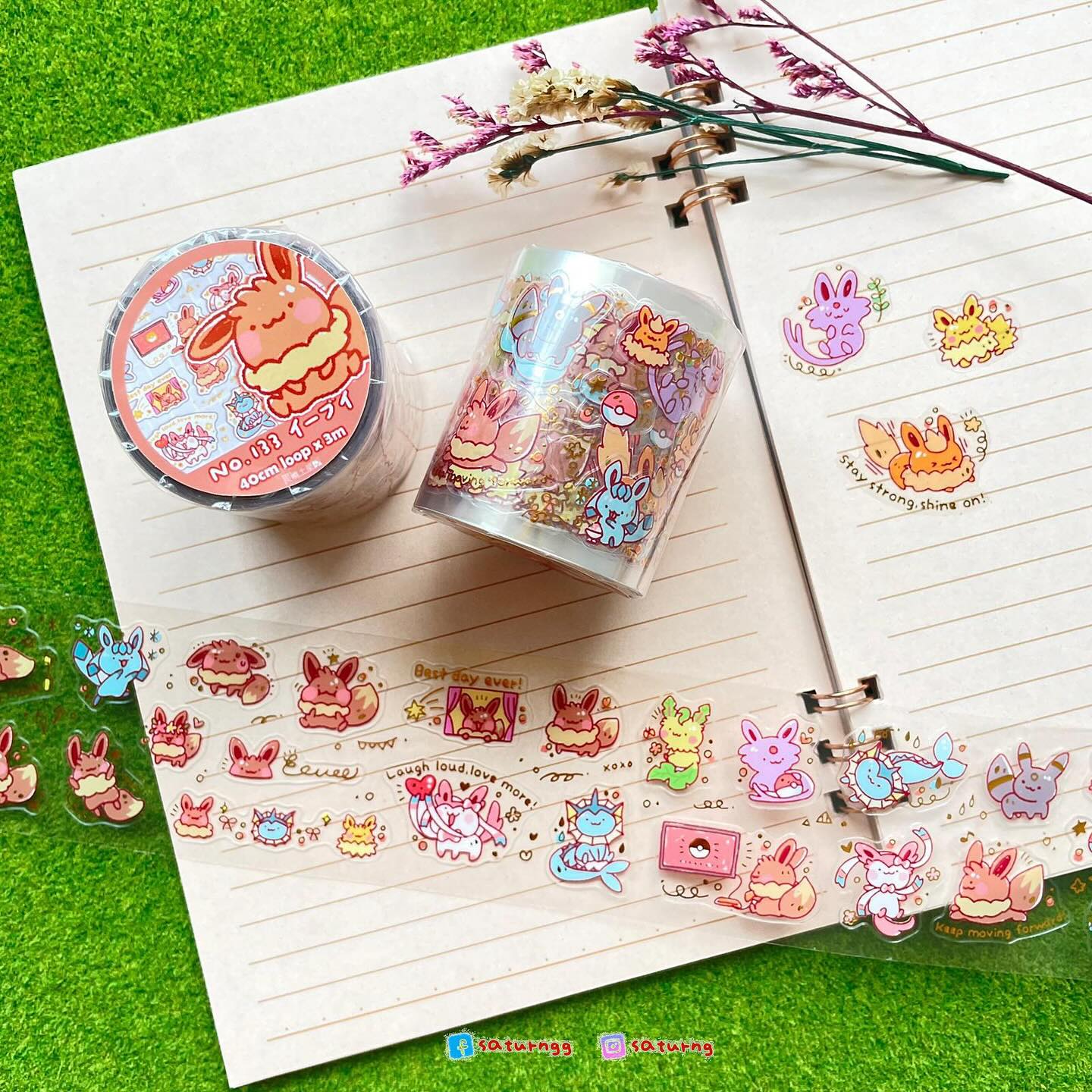 Eevee Foil-stamped Die-cut PET Tape