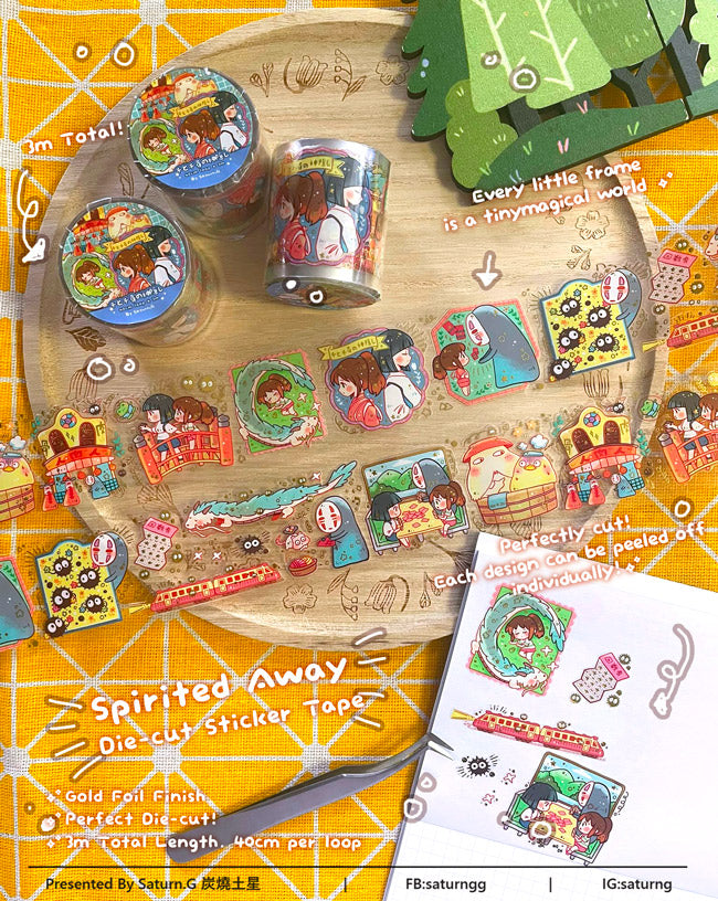 !!! Spirit Bathhouse Die-Cut PET Sticker Tape