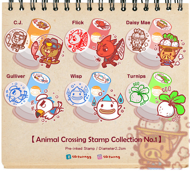 Animal Crossing Pre inked Stamp No.1