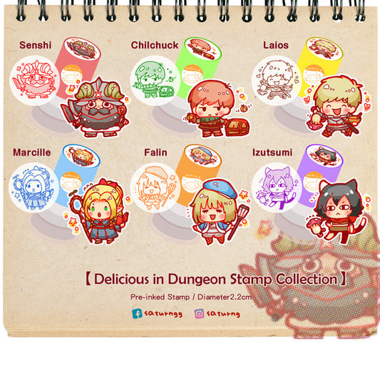 Delicious in Dungeon Pre inked Stamp