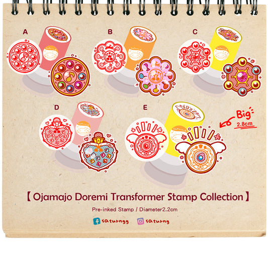 Ojamajo Doremi Transformer Pre inked Stamp